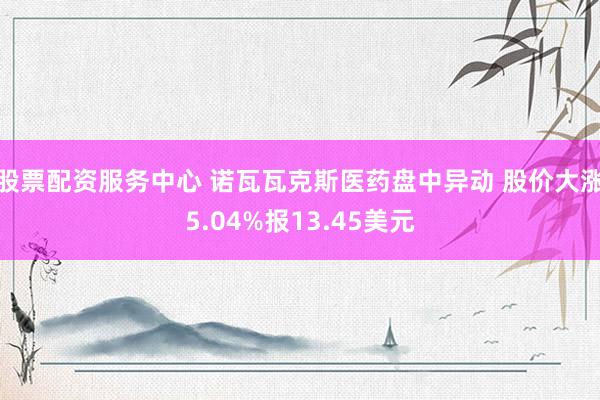 股票配资服务中心 诺瓦瓦克斯医药盘中异动 股价大涨5.04%报13.45美元