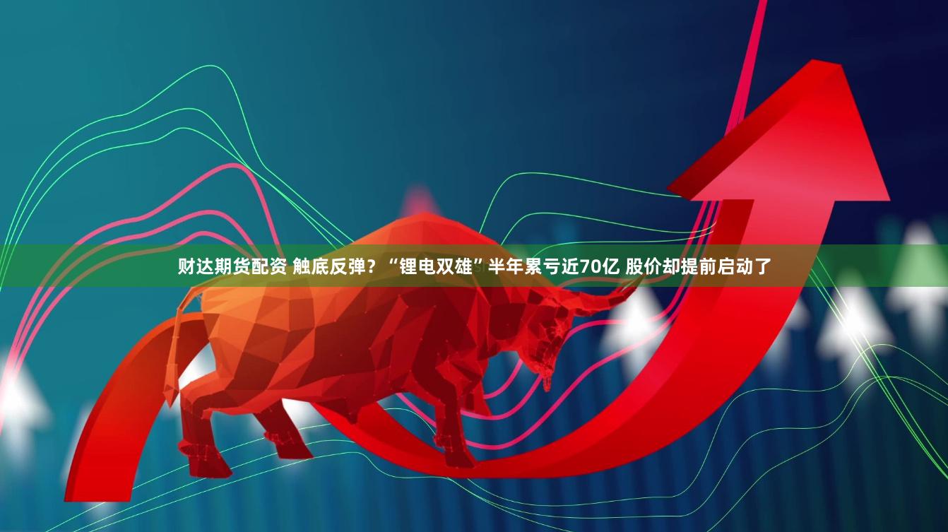 财达期货配资 触底反弹？“锂电双雄”半年累亏近70亿 股价却提前启动了